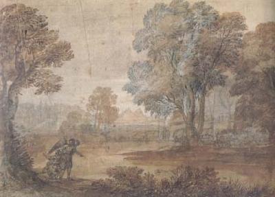Claude Lorrain Landscape with Tobias and the Angel (mk17) oil painting image